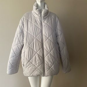 Joe Fresh Silver Puffer Jacket - Large